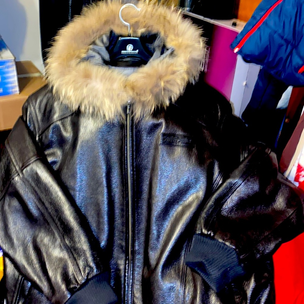 Big & Tall Leather Coat